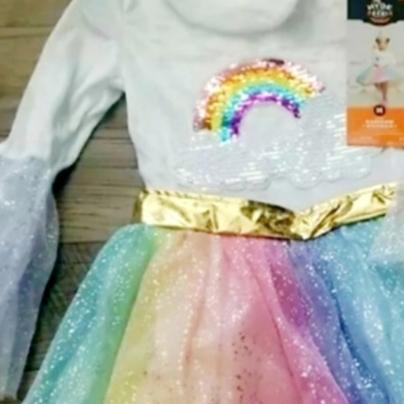 NWT Hyde & Eek Girls Rainbow Unicorn Pegasus Tutu Skirt Halloween Costume New - Picture 4 of 7